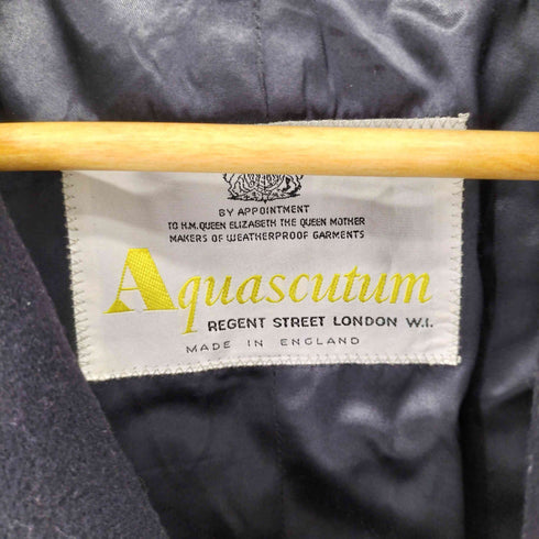 アクアスキュータム AQUASCUTUM 60S~70S MADE IN ENGLAND ウールチェスターコート メンズ UK:38