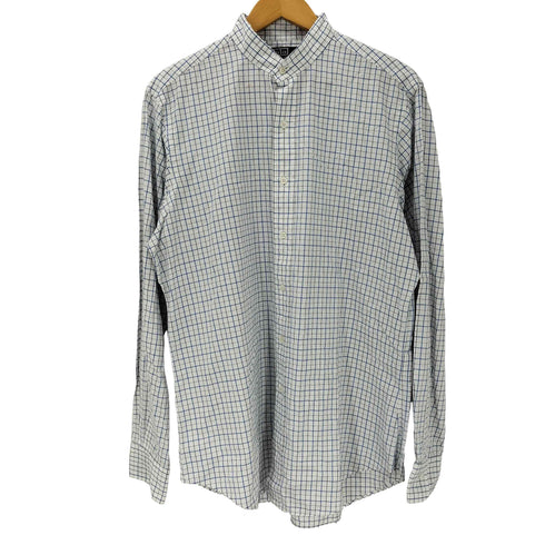 ポロバイラルフローレン Polo by RALPH LAUREN 90S CURHAM 襟カットオフ ウィンドウペン バンドカラーシャツ メンズ 15 1/2-35