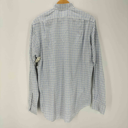 ポロバイラルフローレン Polo by RALPH LAUREN 90S CURHAM 襟カットオフ ウィンドウペン バンドカラーシャツ メンズ 15 1/2-35