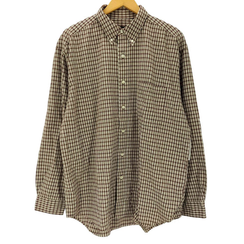 エディーバウアー Eddie Bauer 00S チェック柄 ボタンダウン 長袖シャツ メンズ JPN:L