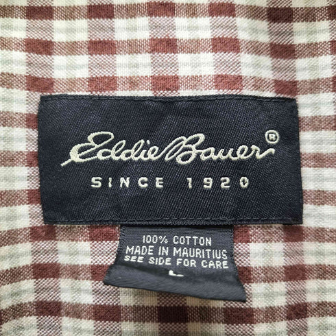 エディーバウアー Eddie Bauer 00S チェック柄 ボタンダウン 長袖シャツ メンズ JPN:L