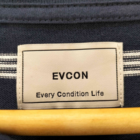 エビコンエブリコンディションライフ EVCON Every Condition Life BORDER WIDE S/S TEE メンズ JPN:2