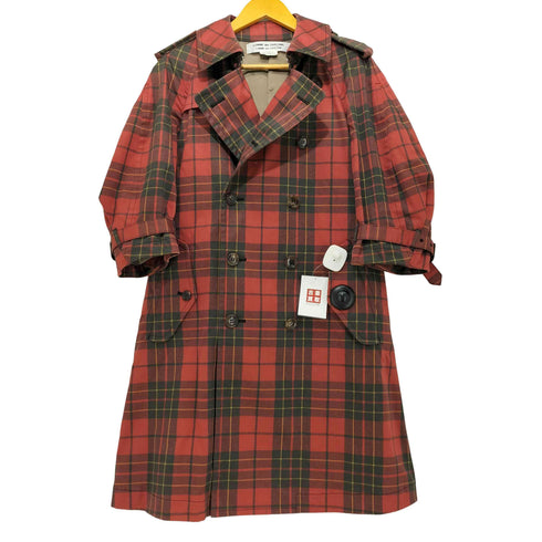 コムデギャルソンコムデギャルソン COMME des GARCONS COMME des GARCONS AD2016 コムコム タータンチェック トレンチコート レディース JPN:S