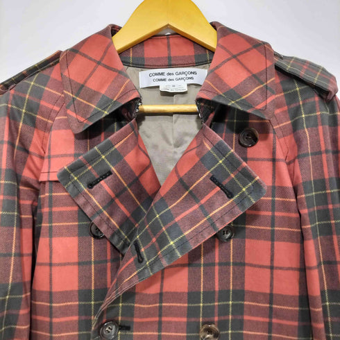 コムデギャルソンコムデギャルソン COMME des GARCONS COMME des GARCONS AD2016 コムコム タータンチェック トレンチコート レディース JPN:S