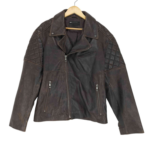エイソス asos リアルレザーダブルライダースジャケット メンズ JPN:M