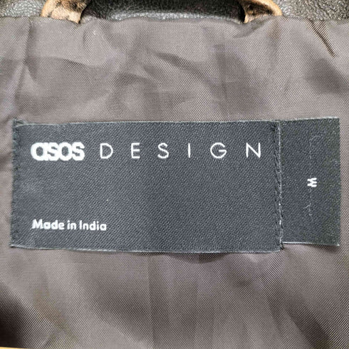 エイソス asos リアルレザーダブルライダースジャケット メンズ JPN:M