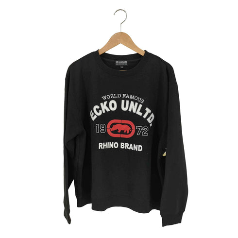 エコーアンリミテッド ECKO UNLTD カレッジロゴプリント クルーネックスウェット メンズ import:XL