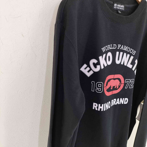エコーアンリミテッド ECKO UNLTD カレッジロゴプリント クルーネックスウェット メンズ import:XL