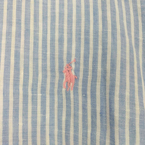 ラルフローレン RALPH LAUREN リネンボタンダウンストライプL/S シャツ メンズ JPN:XS