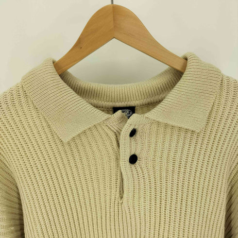 フリークスストア FREAKS STORE 23AW ビッグシルエット 畦編み ポロカラー プルオーバーニット ルーズフィット メンズ JPN:L