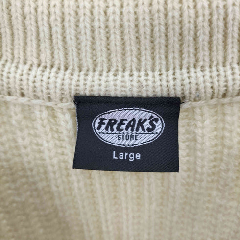 フリークスストア FREAKS STORE 23AW ビッグシルエット 畦編み ポロカラー プルオーバーニット ルーズフィット メンズ JPN:L
