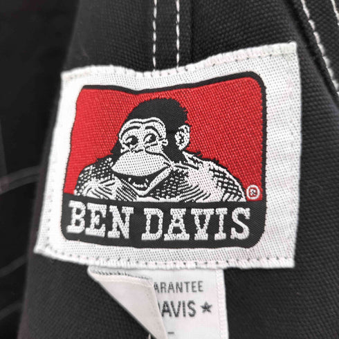 ベンデイビス BEN DAVIS ブラックオーバーオール ダブルニー メンズ L
