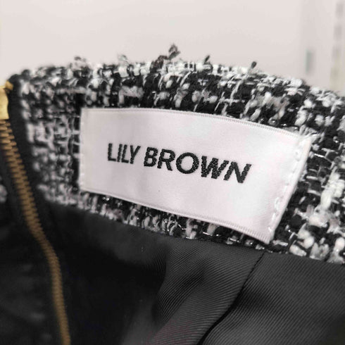 リリーブラウン Lily Brown 24SS ツイードフレアミニスカート レディース JPN:0