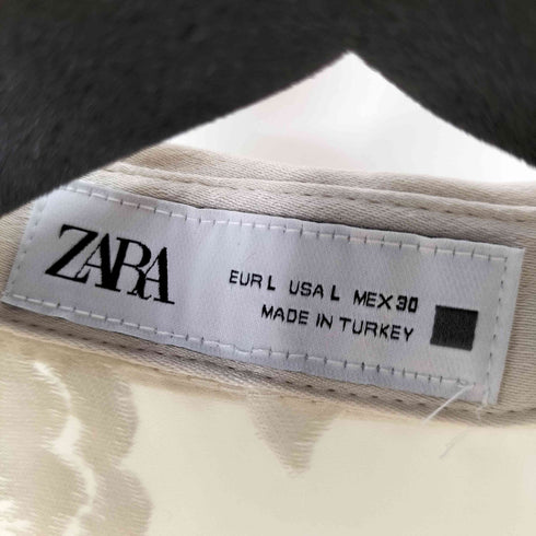 ザラ ZARA コントラストベルベット セミシースルーシャツ レディース JPN:L