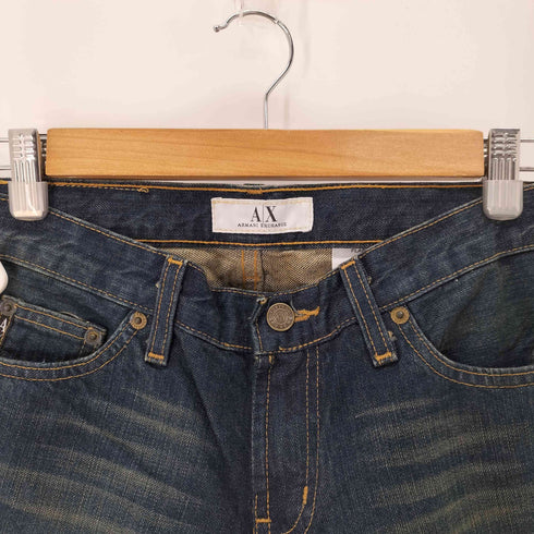 アルマーニエクスチェンジ ARMANI EXCHANGE 雰囲気良 USA製 ローライズフレアデニムパンツ ウォッシュ加工 Y2K Old オールド レディース JPN:M