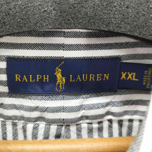 ラルフローレン RALPH LAUREN BD ストライプ柄長袖シャツ ポニー刺繍 メンズ XXL