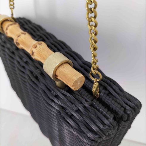 ザラ ZARA WOVEN BOX BAG ブレイズミノディエール ショルダーバック かごバッグ レディース M