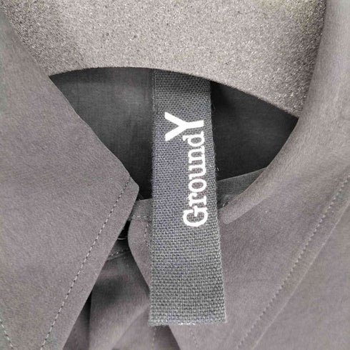 グラウンドワイ Ground Y CREPE de CHINE LEFT FRONT DRAPED DRESS SHIRT メンズ 3