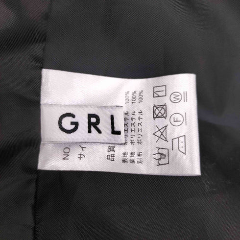 グレイル GRL リボンタイ付きドット柄コンビフレアワンピース レディース JPN:S