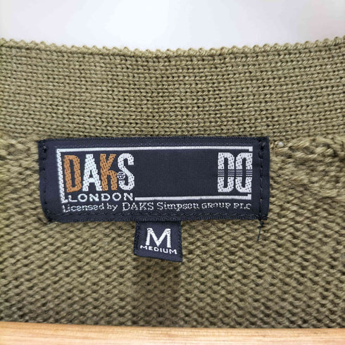 ダックス DAKS デザイン切替ウールチェックカーディガン メンズ JPN:M