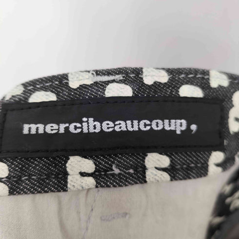 メルシーボークー mercibeaucoup ハイウエストブラックデニムパンツ シンチバック ハイウエスト メンズ JPN:1