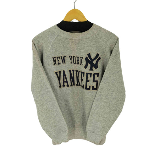 ヘインズ Hanes 80S USA製 ラグランスウェット チームロゴ 霜降りグレー メンズ import:M