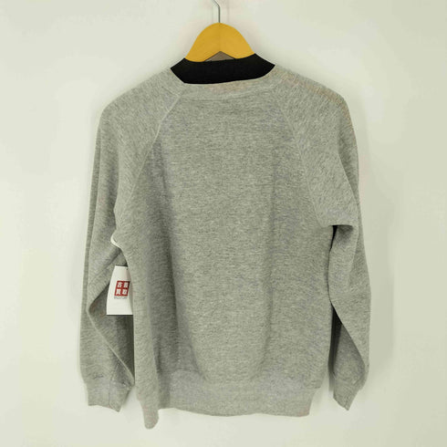 ヘインズ Hanes 80S USA製 ラグランスウェット チームロゴ 霜降りグレー メンズ import:M