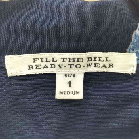 フィルザビル FILL THE BILL フラワー柄 レーヨン半袖シャツ メンズ JPN:1
