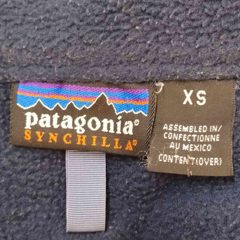 パタゴニアシンチラ PATAGONIA SYNCHILLA 00S ロゴ パッチ ハーフジップ フリース レディース import:S