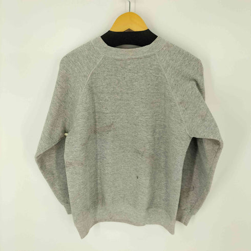 ヘインズ Hanes 80S USA製 ラグランスウェット チームロゴ 霜降りグレー メンズ JPN:M