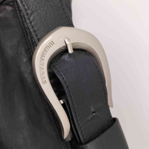 IUGAMAKARAS H-Buckle Banana Leather Bag H-バックルバナナレザーバッグ 韓国 メンズ