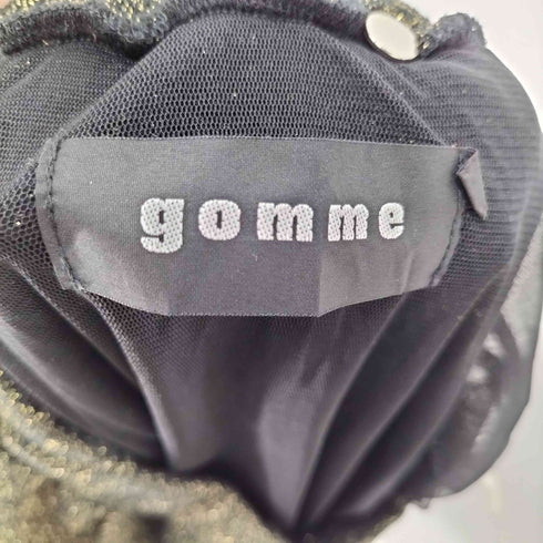 ゴム gomme イージーサルエルパンツ ゴールド ラメ ボンタン レディース