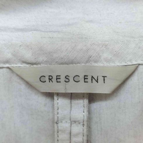 クレッセント Crescent リネン混 ロングデザインコート レディース M