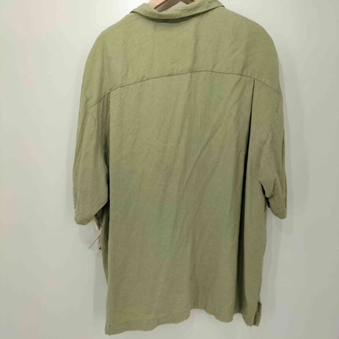 SEVEN PALM 総シルク 開襟 半袖シャツ メンズ XL