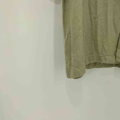 SEVEN PALM 総シルク 開襟 半袖シャツ メンズ XL