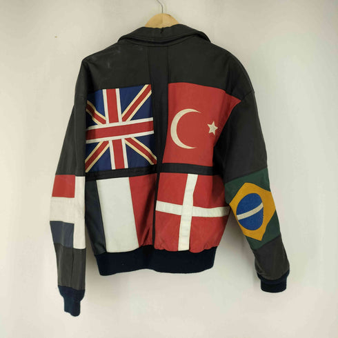 phase2 世界国旗 レザーパッチ レザーブルゾン メンズ JPN:M