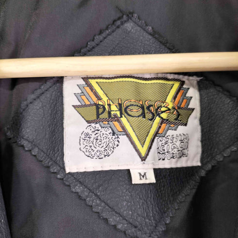 phase2 世界国旗 レザーパッチ レザーブルゾン メンズ JPN:M