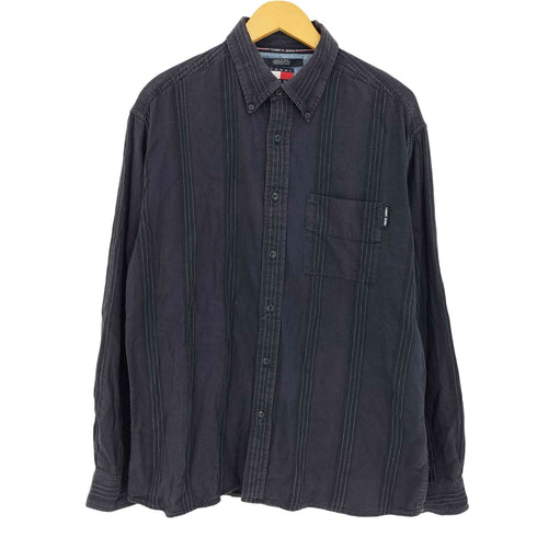 トミージーンズ tommy jeans 00s ステッチボタンダウン長袖シャツ メンズ import:M