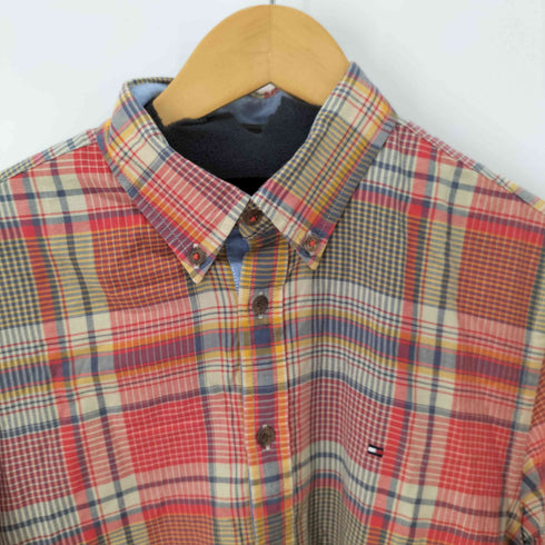 トミーヒルフィガー TOMMY HILFIGER New York Fit ロゴ刺繍 ボタンダウンL/Sチェックシャツ メンズ JPN:S