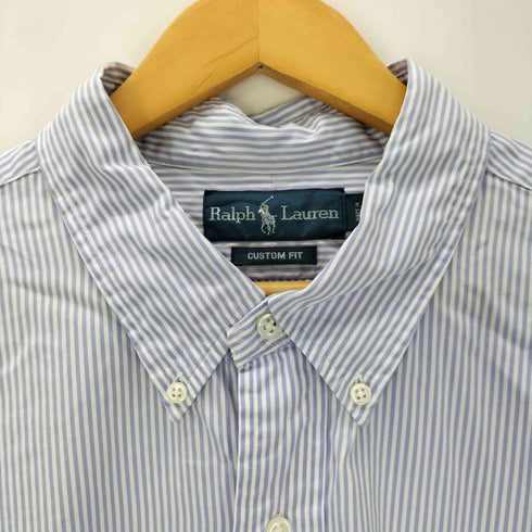 ラルフローレン RALPH LAUREN CUSTOM FIT ポニー刺しゅう ストライプ柄ボタンダウンシャツ メンズ 18