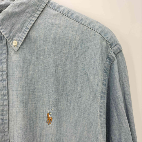 ラルフローレン RALPH LAUREN CLASSIC FIT ポニー刺繍 ボタンダウン シャンブレー長袖シャツ メンズ JPN:L
