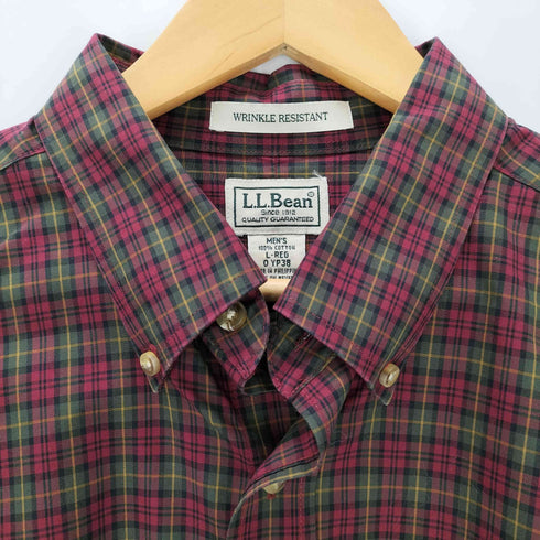 エルエルビーン L.L.Bean WRINKLE RESISTANT チェック柄ボタンダウンシャツ メンズ l-reg