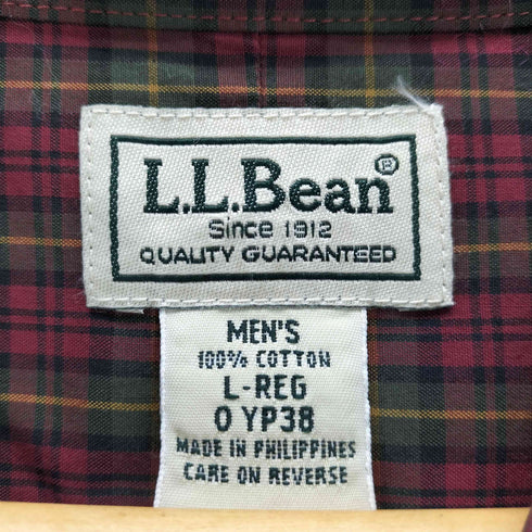 エルエルビーン L.L.Bean WRINKLE RESISTANT チェック柄ボタンダウンシャツ メンズ l-reg