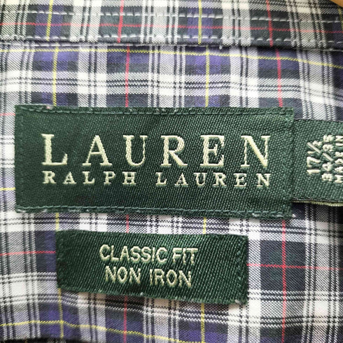 ローレンラルフローレン LAUREN RALPH LAUREN CLASSIC FIT ボタンダウン チェック柄 長袖シャツ メンズ 17 2/1