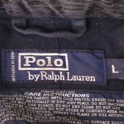 ポロバイラルフローレン Polo by RALPH LAUREN ポルトガル製 襟コーデュロイ ワックスコットンオイルドジャケット メンズ JPN:L
