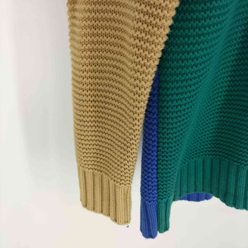 ザラ ZARA カラーブロック コットン クルーネック ニット セーター メンズ S-M