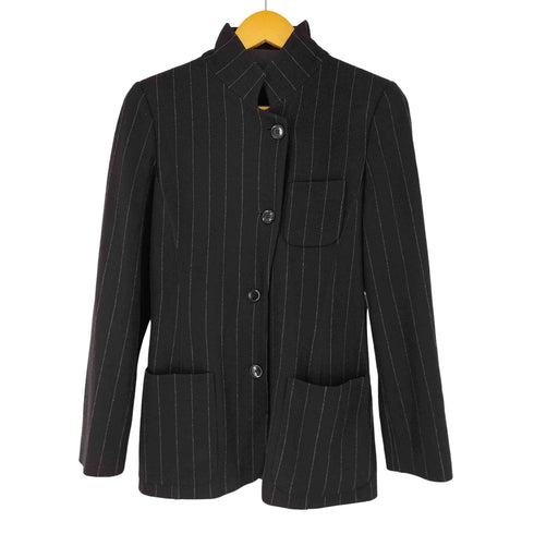 ジョルジオアルマーニ Giorgio Armani ストライプスタンドカラーウールジャケット レディース FR:42