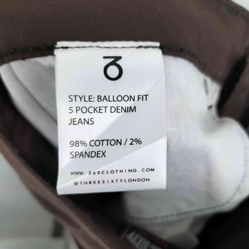 THREE SIXTY 360 BALLOON FIT 5 POCKET DENIM JEANS メンズ 32/32