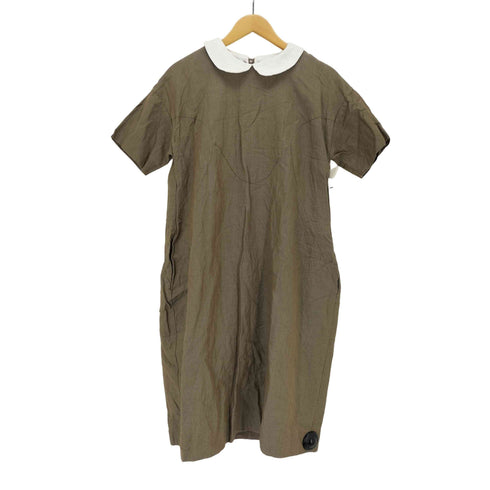 ホームスパン homspun フラットカラーリネン×綿 シャツワンピース レディース JPN:S