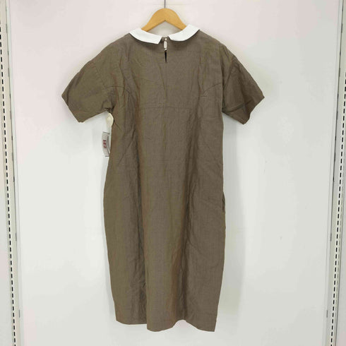ホームスパン homspun フラットカラーリネン×綿 シャツワンピース レディース JPN:S
